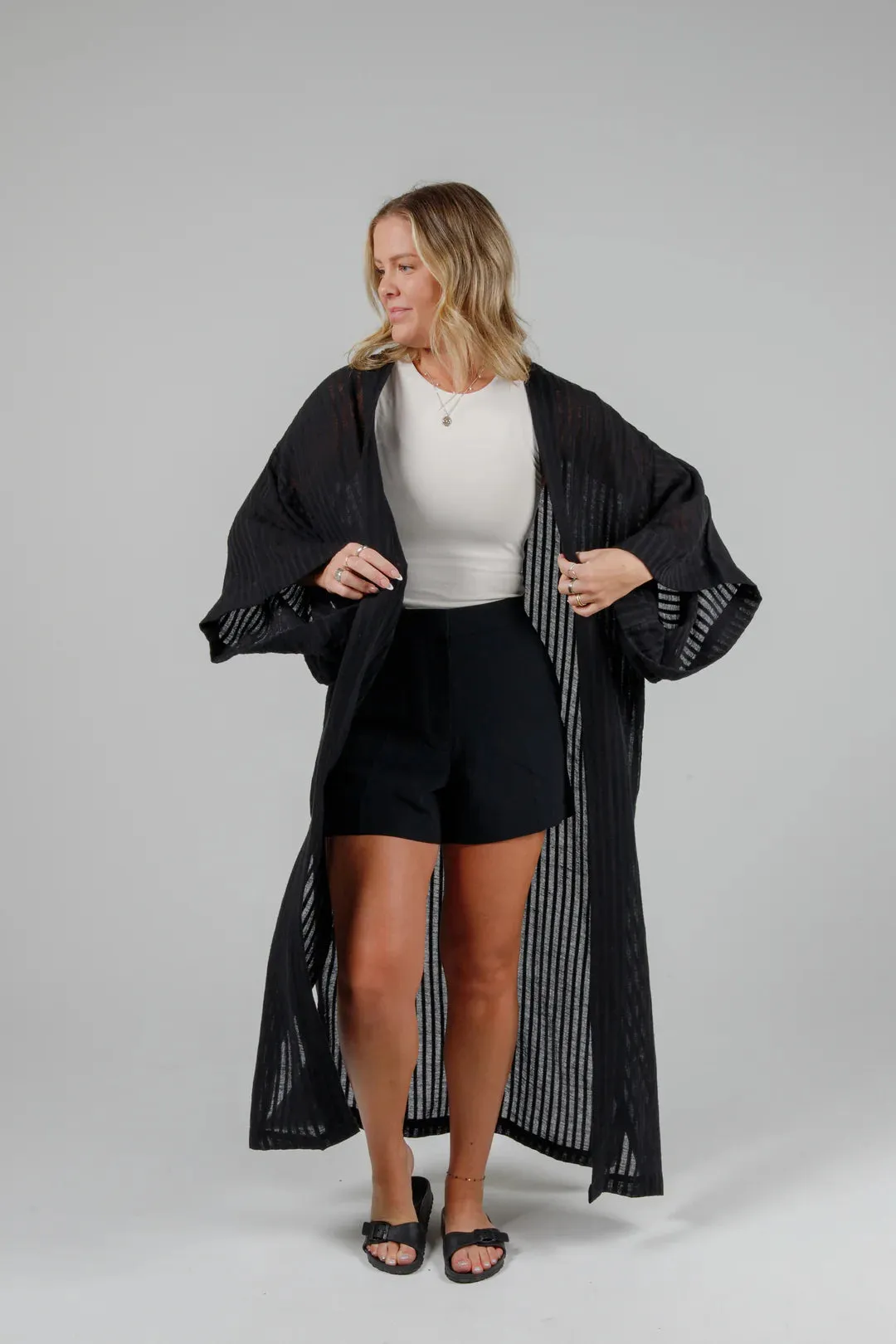 Tofino Towel Co. The Posey Open Coverup - Black sold by Boutique with Grace product image thumbnail 5