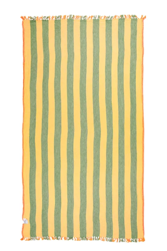 Tofino Towel Co. The Banks Gauze Muslin Towel - Yellow Multi made by Tofino Towel Co