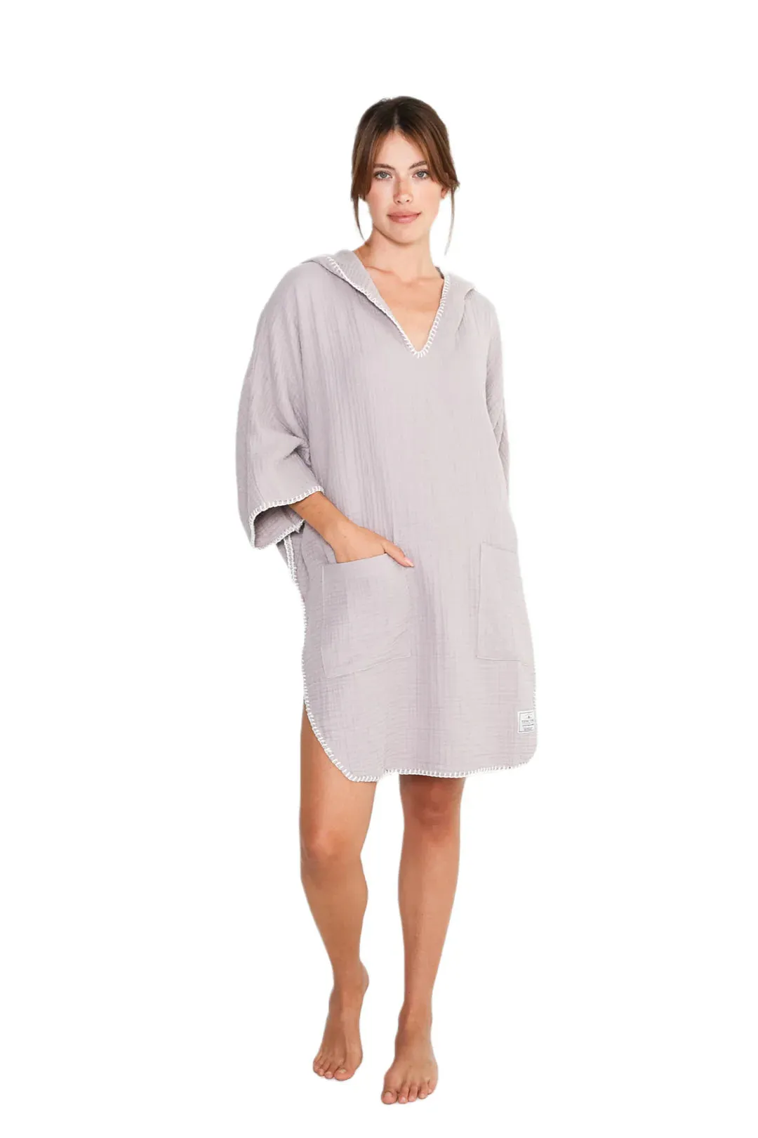 Tofino Towel Co. The Cocoon Poncho - Lilac sold by Boutique with Grace product image thumbnail 2