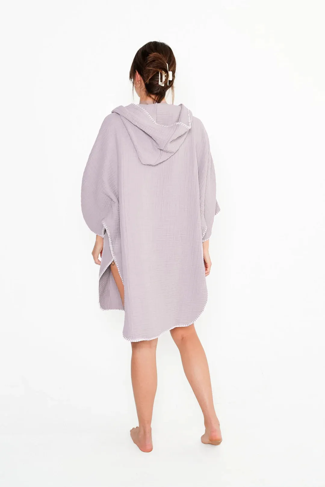 Tofino Towel Co. The Cocoon Poncho - Lilac sold by Boutique with Grace product image thumbnail 3