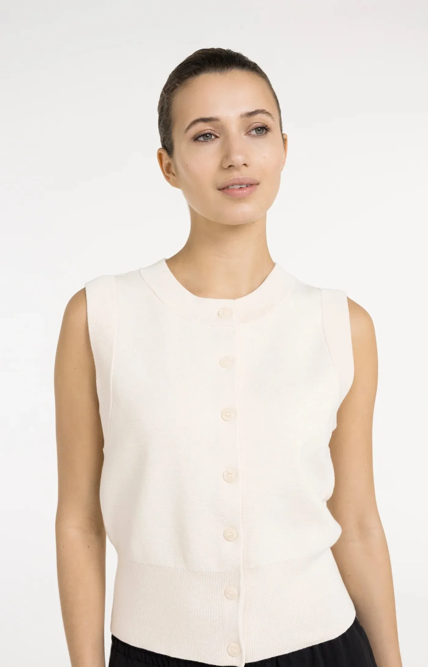 Yaya Knit Vest - Creme sold by Boutique with Grace product image thumbnail 4