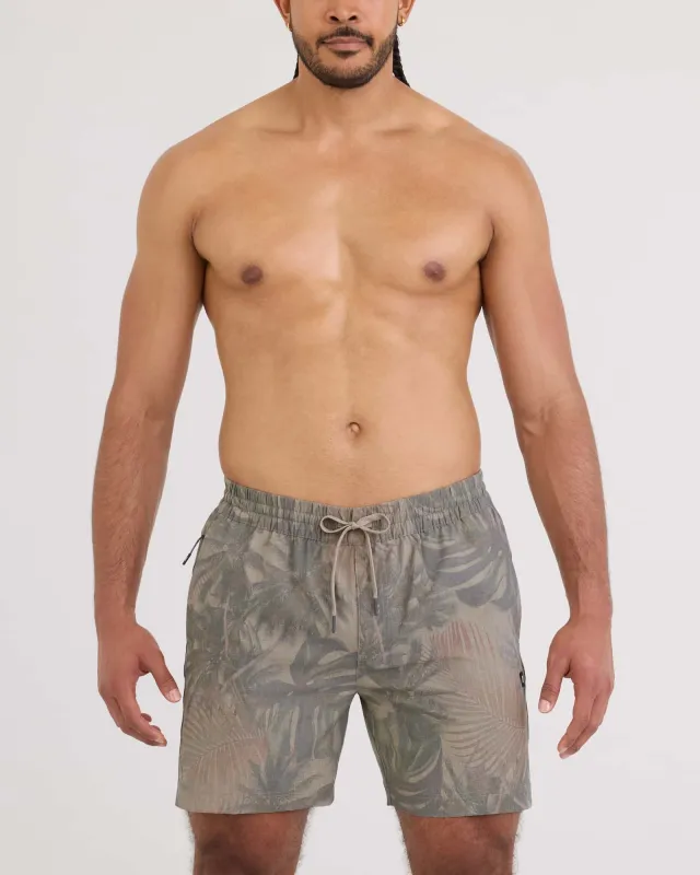 Saxx Sea to Shore 2N1 Volley Short 6" - Palm Canopy Khaki made by SAXX