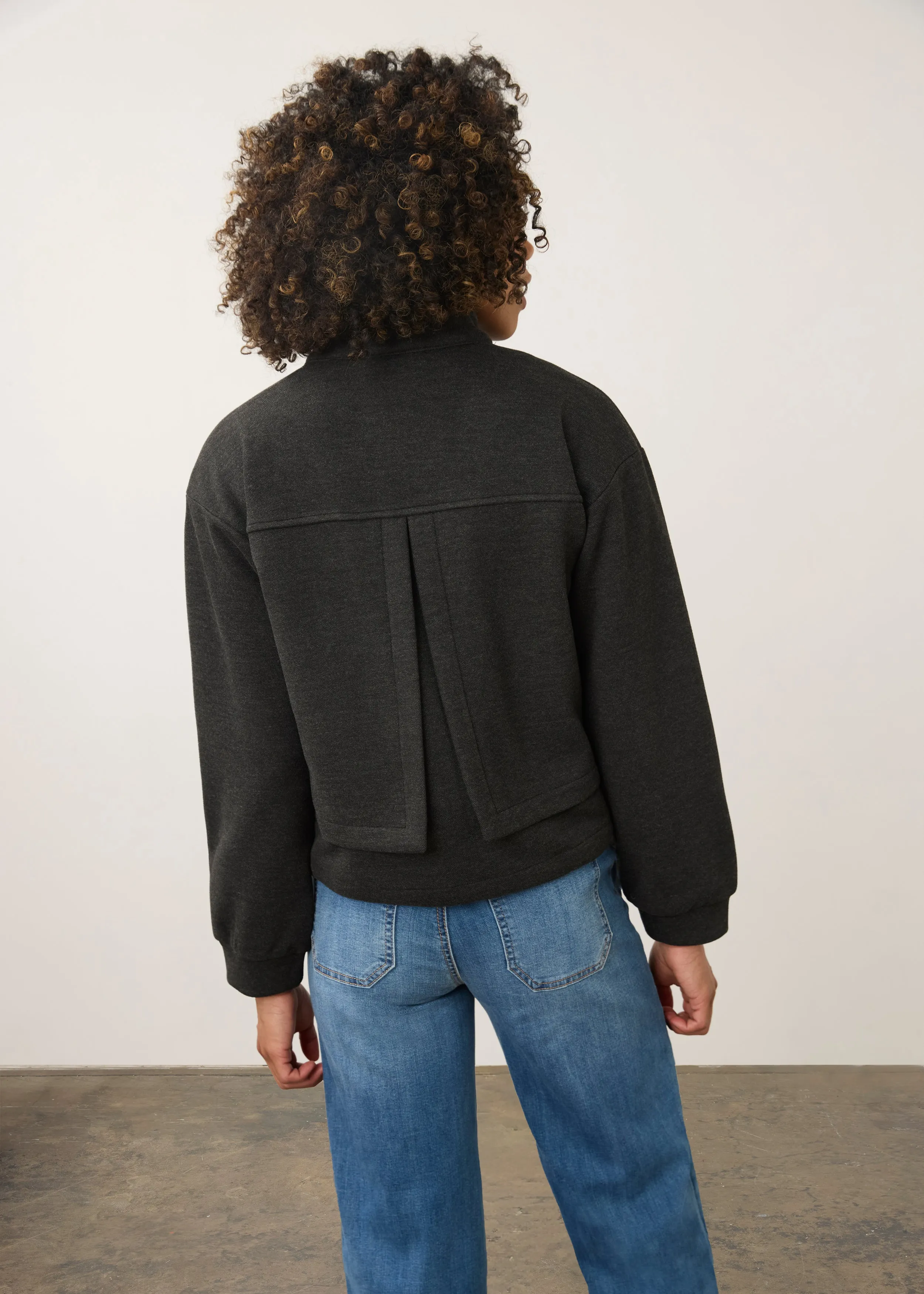 FDJ Bomber Knit Jacket - Charcoal sold by Boutique with Grace product image thumbnail 5