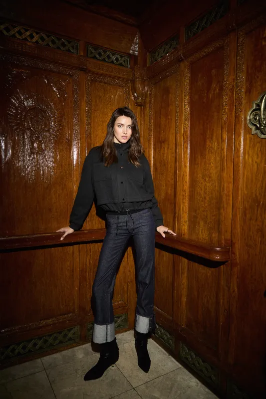FDJ Bomber Knit Jacket - Charcoal made by Boutique with Grace