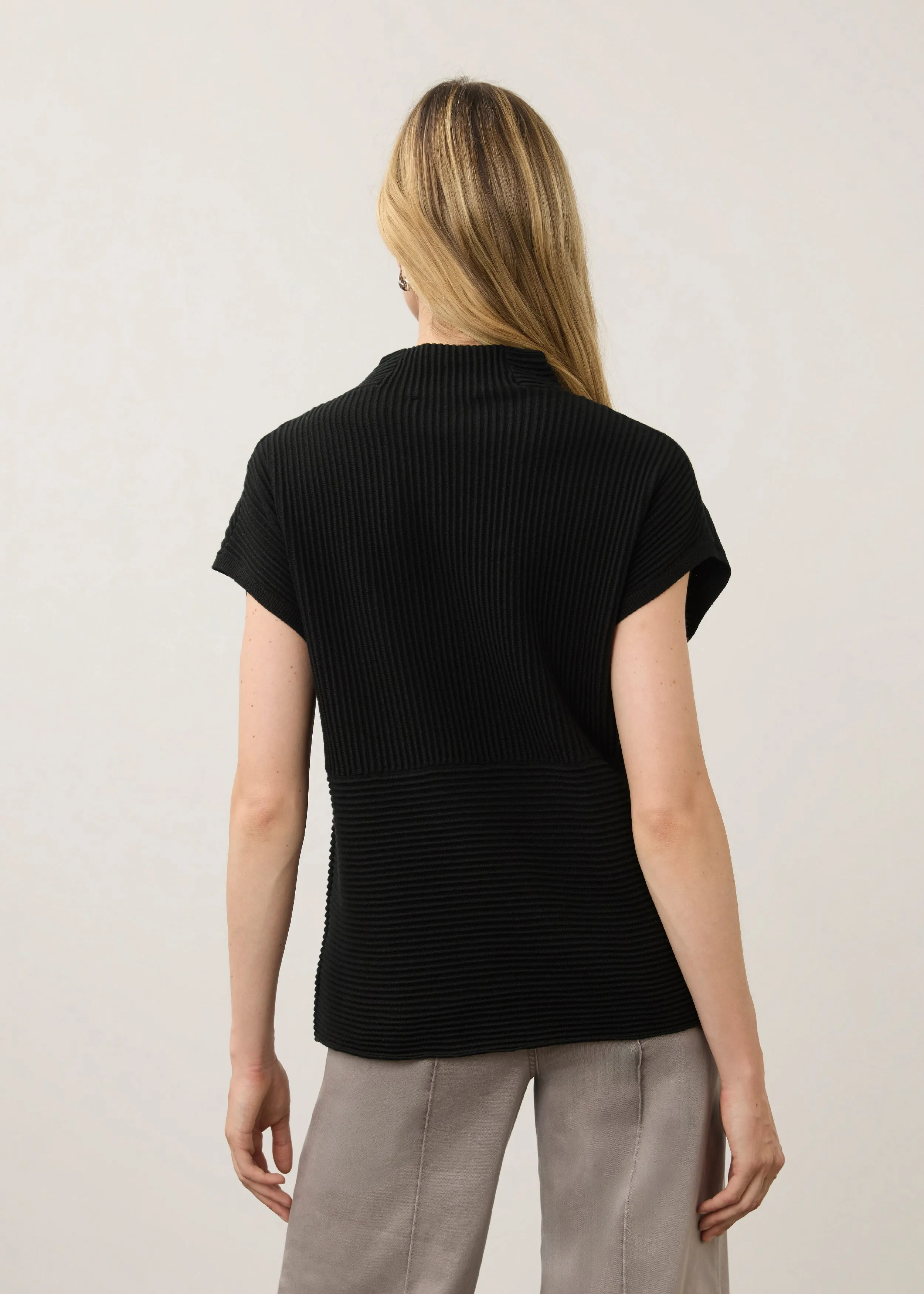 FDJ Ottoman Cap Sleeve Sweater - Black sold by Boutique with Grace product image thumbnail 4