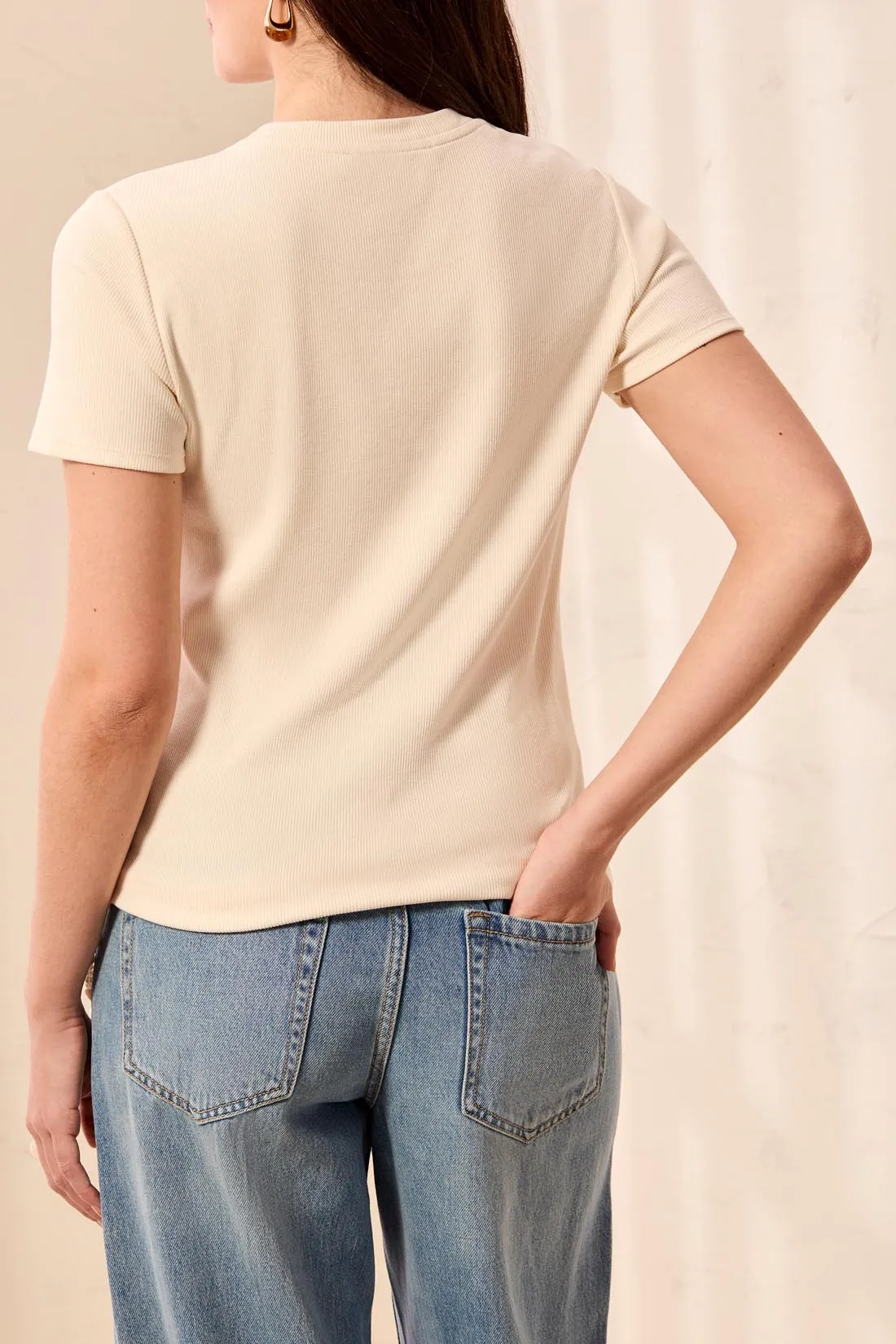 Tribal Fitted Crew - Cream sold by Boutique with Grace product image thumbnail 2