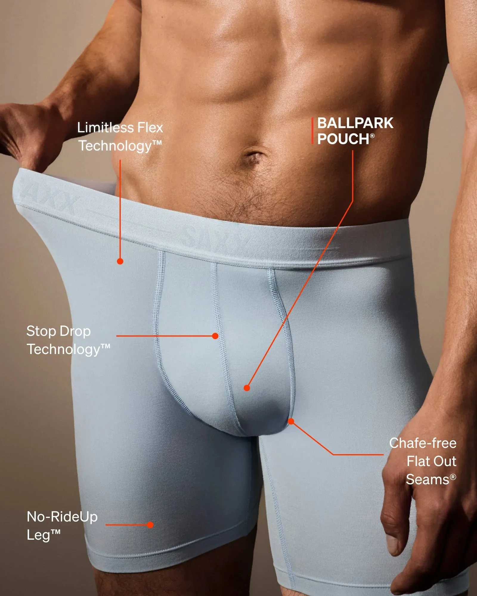 Saxx Smooth Luxe Micro Modal Boxer Brief - Blue Fog sold by Boutique with Grace product image thumbnail 4