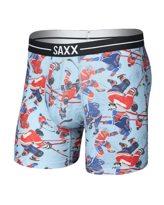 Saxx Volt Breathable Mesh Boxer Brief - Hockey Brawl made by SAXX