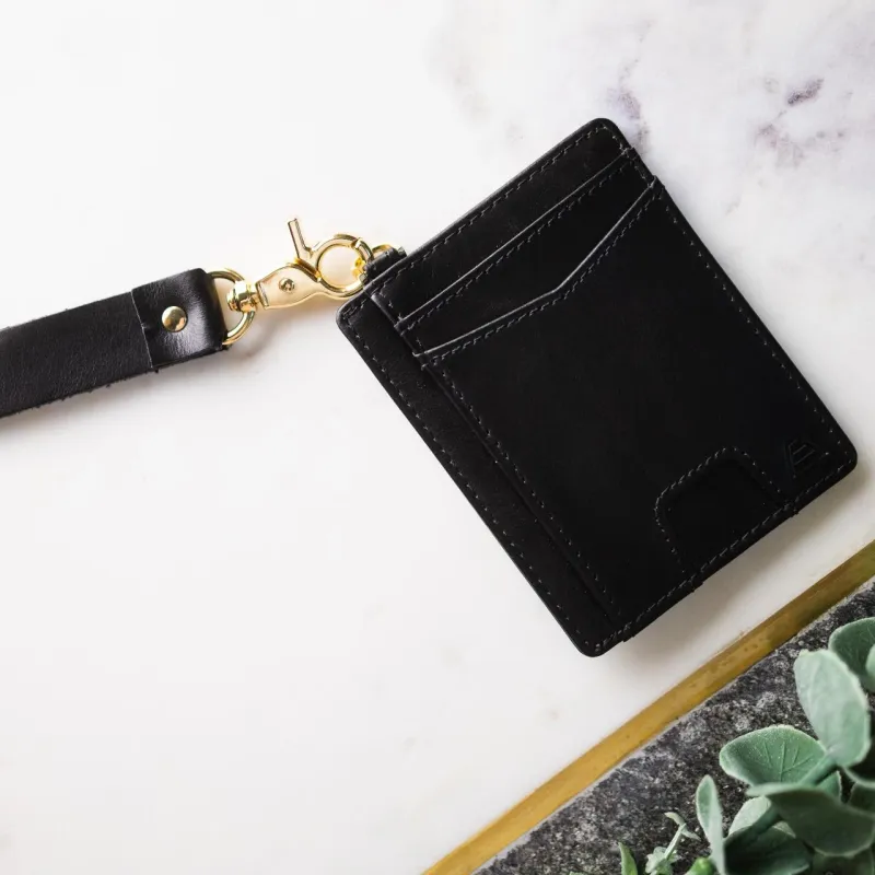 Andar Denner Wallet - Black & Gold made by Boutique with Grace