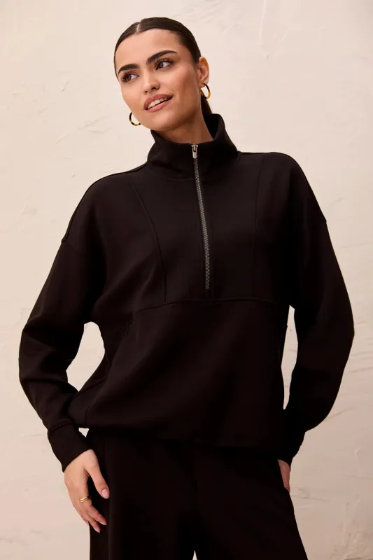 Tribal Techno Lux Half Zip - Black made by Tribal