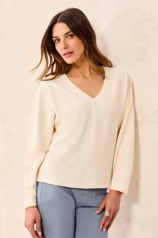 Tribal Dolman V Neck - Antique White made by Tribal