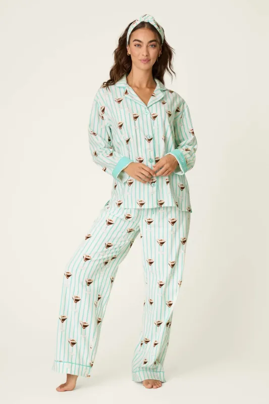 PJ Salvage Flannel PJ Set - Tipsy Time made by P.J. Salvage