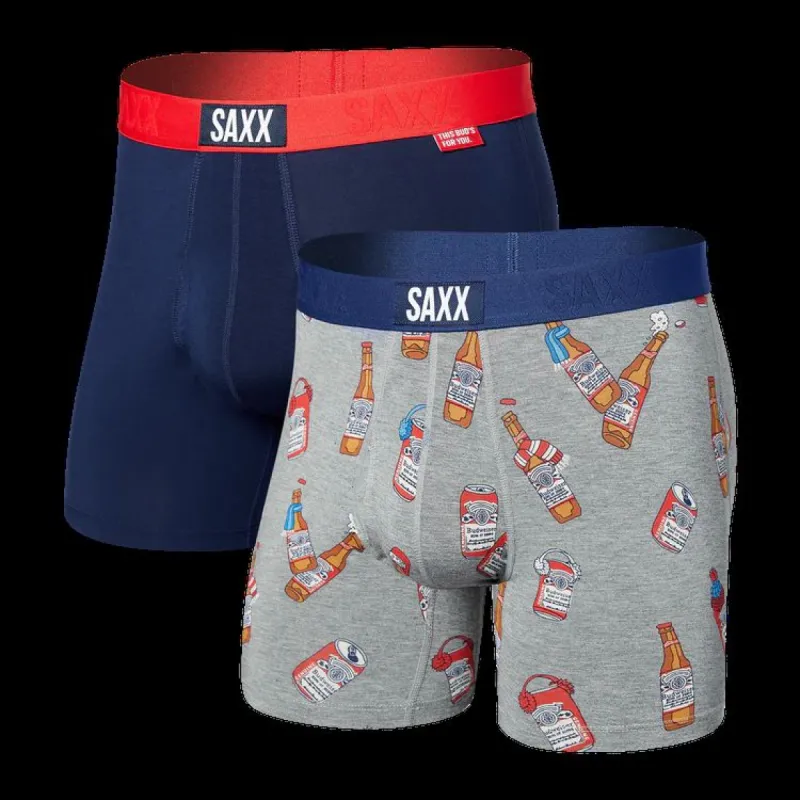 Saxx Ultra Super Soft Boxer Brief Fly 2 Pack - Winter Gear/Midnight Blue sold by Boutique with Grace