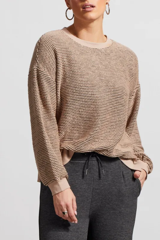 Tribal Wide Crew Neck Tunic - Cashmere sold by Boutique with Grace