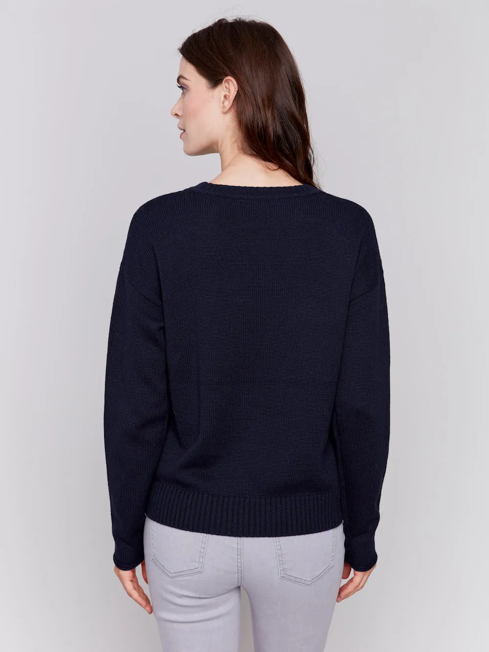 Charlie B Bonjour Sweater - Navy sold by Boutique with Grace product image thumbnail 4