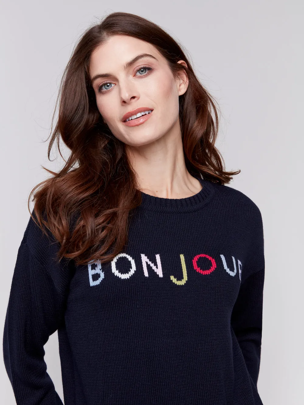 Charlie B Bonjour Sweater - Navy sold by Boutique with Grace product image thumbnail 2
