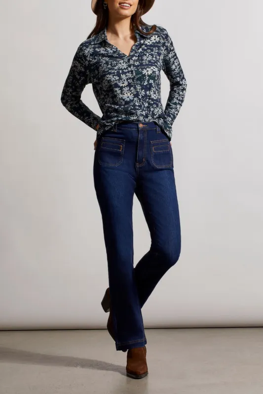 Tribal Button Down Knit Shirt - Nightfall sold by Boutique with Grace