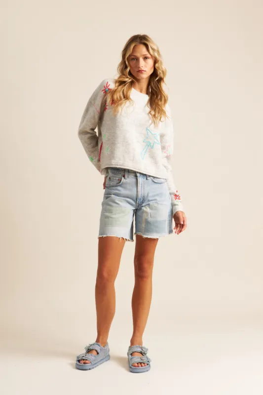 John & Jenn Jet Sweater - Silver Tropics sold by Boutique with Grace