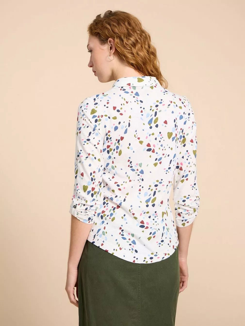 White Stuff Annie Jersey Shirt - White Print sold by Boutique with Grace product image thumbnail 4