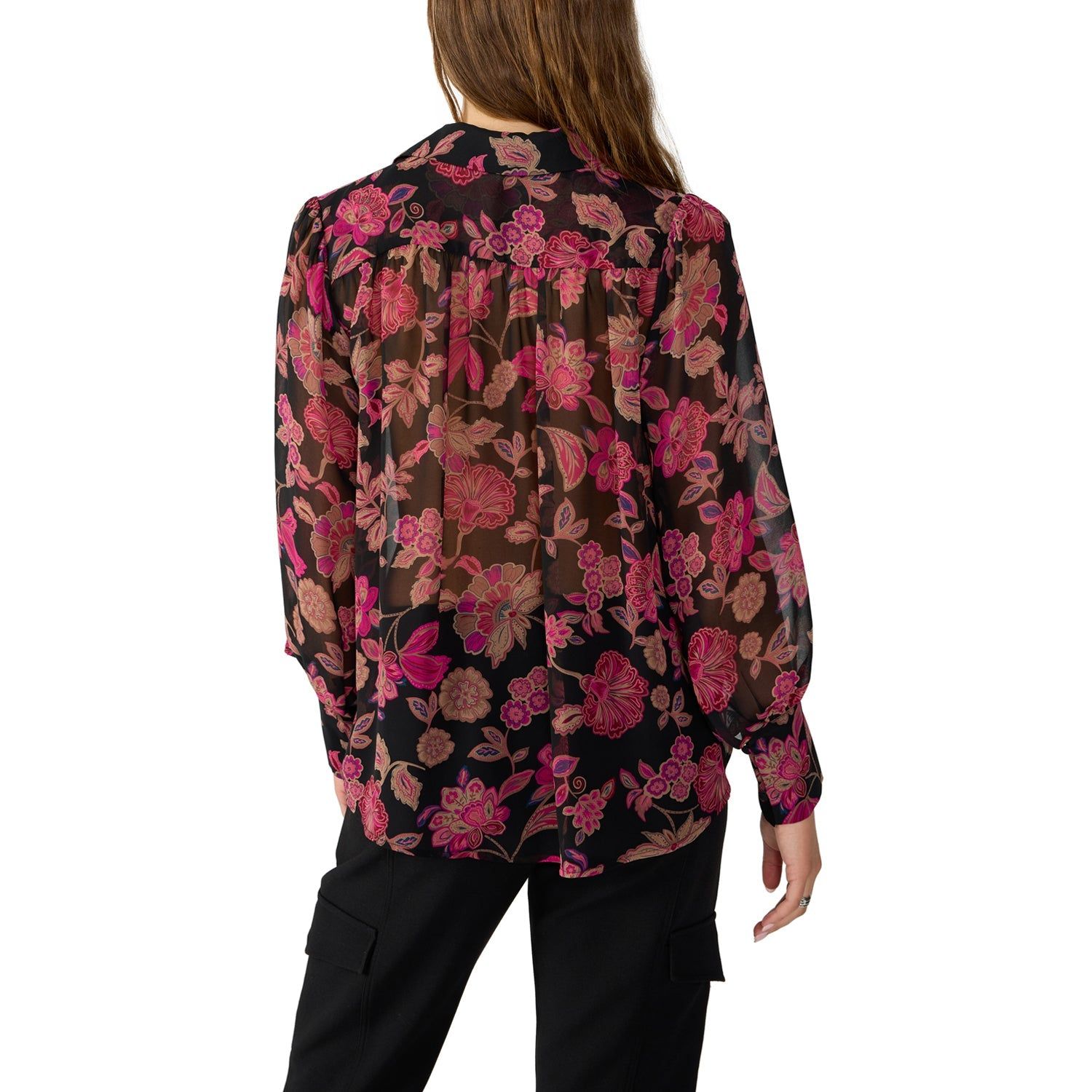 Sanctuary Dazzling Volume Blouse - Cranberry Bloom sold by Boutique with Grace product image thumbnail 3