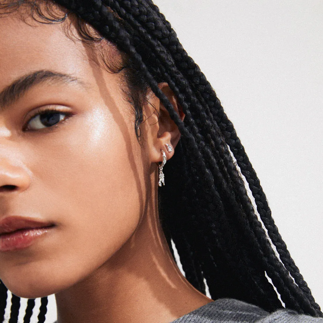 Pilgrim Sea Recycled Earrings 2-in-1 - Silver sold by Boutique with Grace product image thumbnail 2