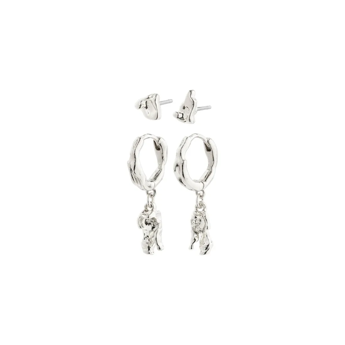 Pilgrim Sea Recycled Earrings 2-in-1 - Silver sold by Boutique with Grace