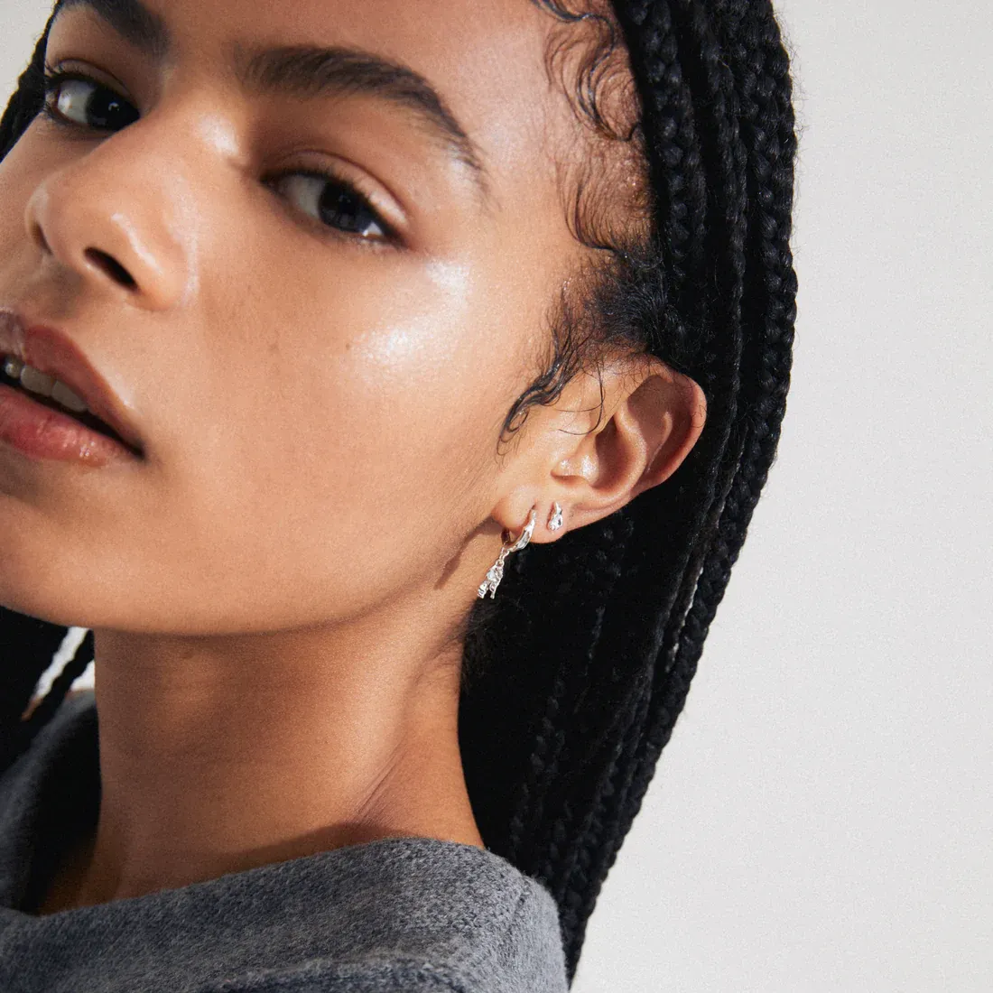 Pilgrim Sea Recycled Earrings 2-in-1 - Silver sold by Boutique with Grace product image thumbnail 3