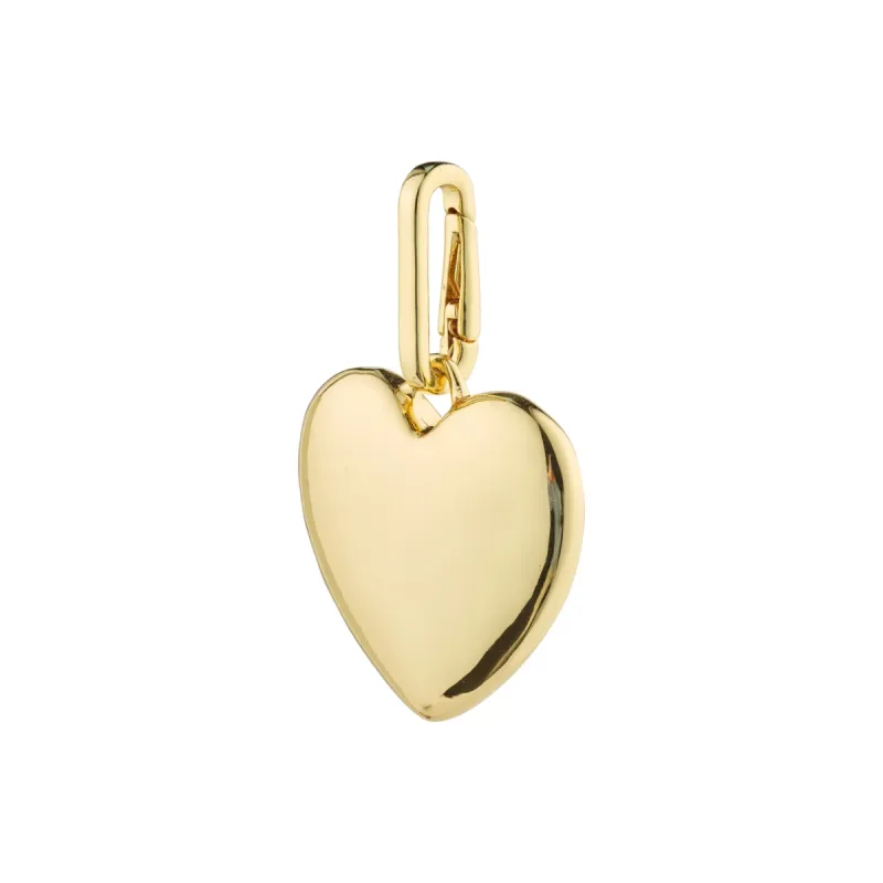 Pilgrim Charm Maxi Heart Pendant - Gold sold by Boutique with Grace