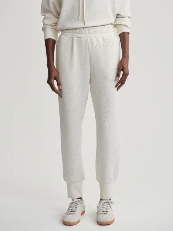 Varley Slim Cuff Pant 27.5 - Ivory Marl Fleck sold by Boutique with Grace
