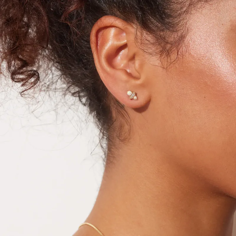 Hillberg & Berk Opal Cluster Stud Earrings sold by Boutique with Grace