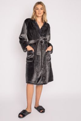 PJ Salvage Luxe Plush Robe - Charcoal made by Boutique with Grace