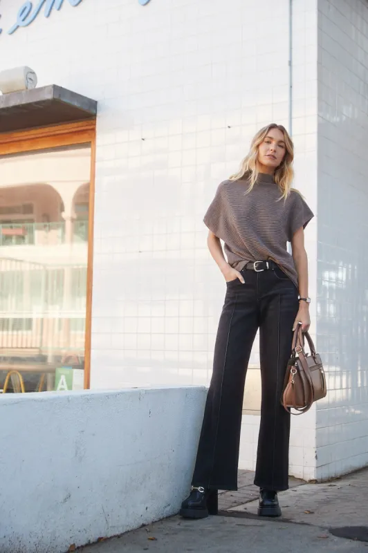 FDJ Olivia Pintuck Wide Leg - Black Wash sold by Boutique with Grace