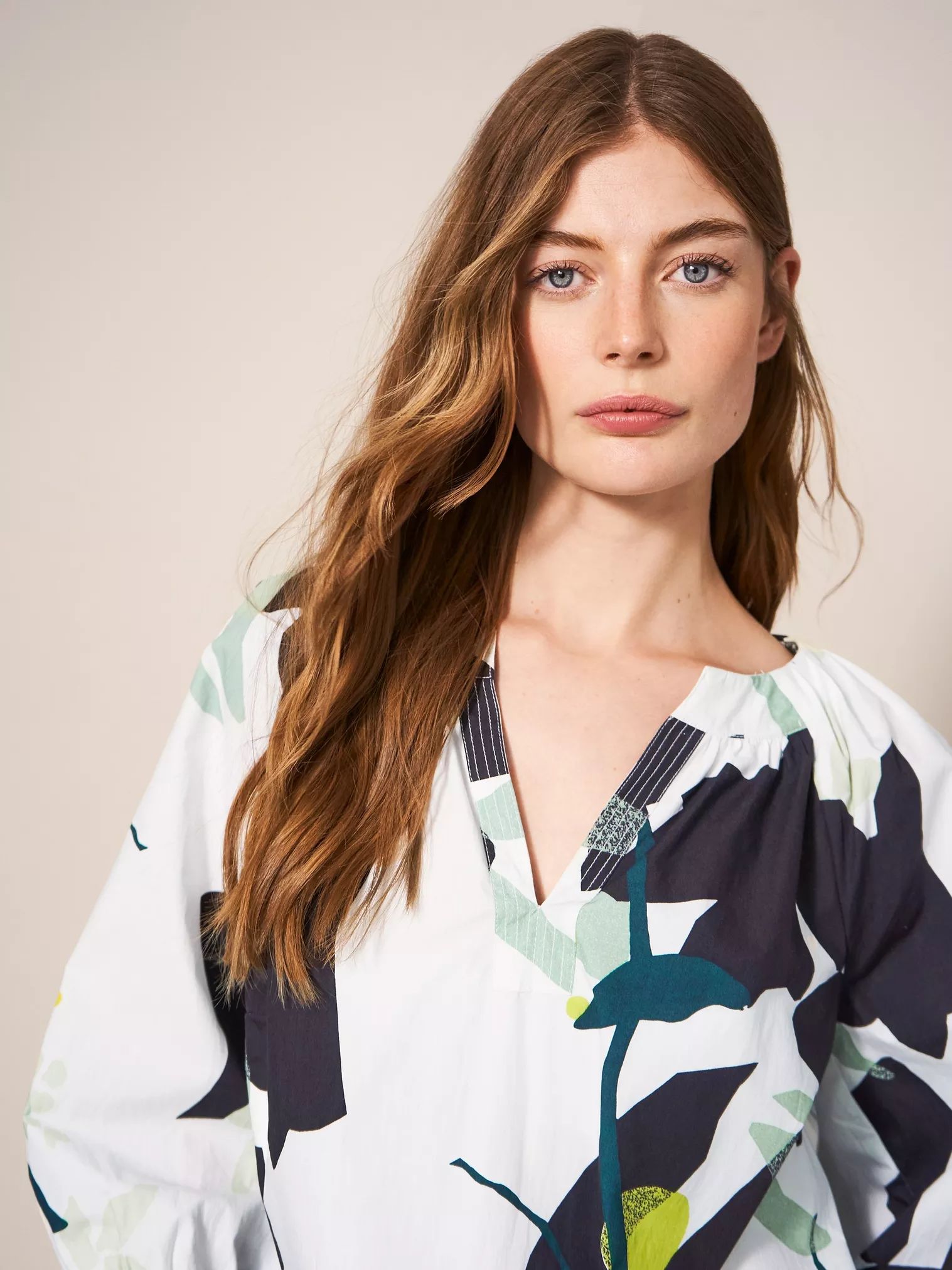 White Stuff Georgie Cotton Top - Nat Multi sold by Boutique with Grace product image thumbnail 2