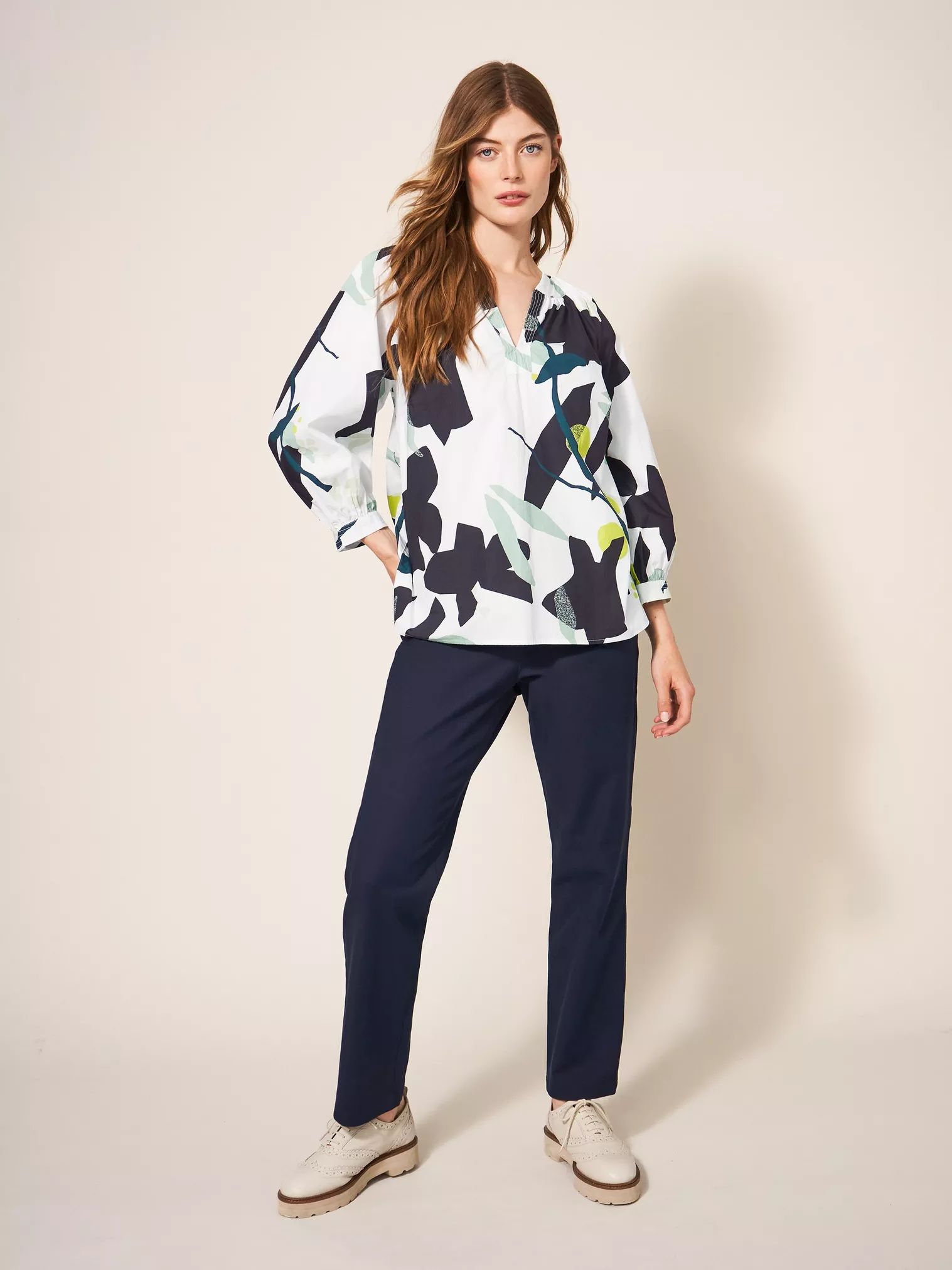 White Stuff Georgie Cotton Top - Nat Multi sold by Boutique with Grace