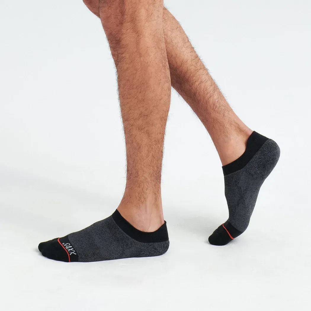 Saxx Whole Package Ankle Sock - Black Heather sold by Boutique with Grace