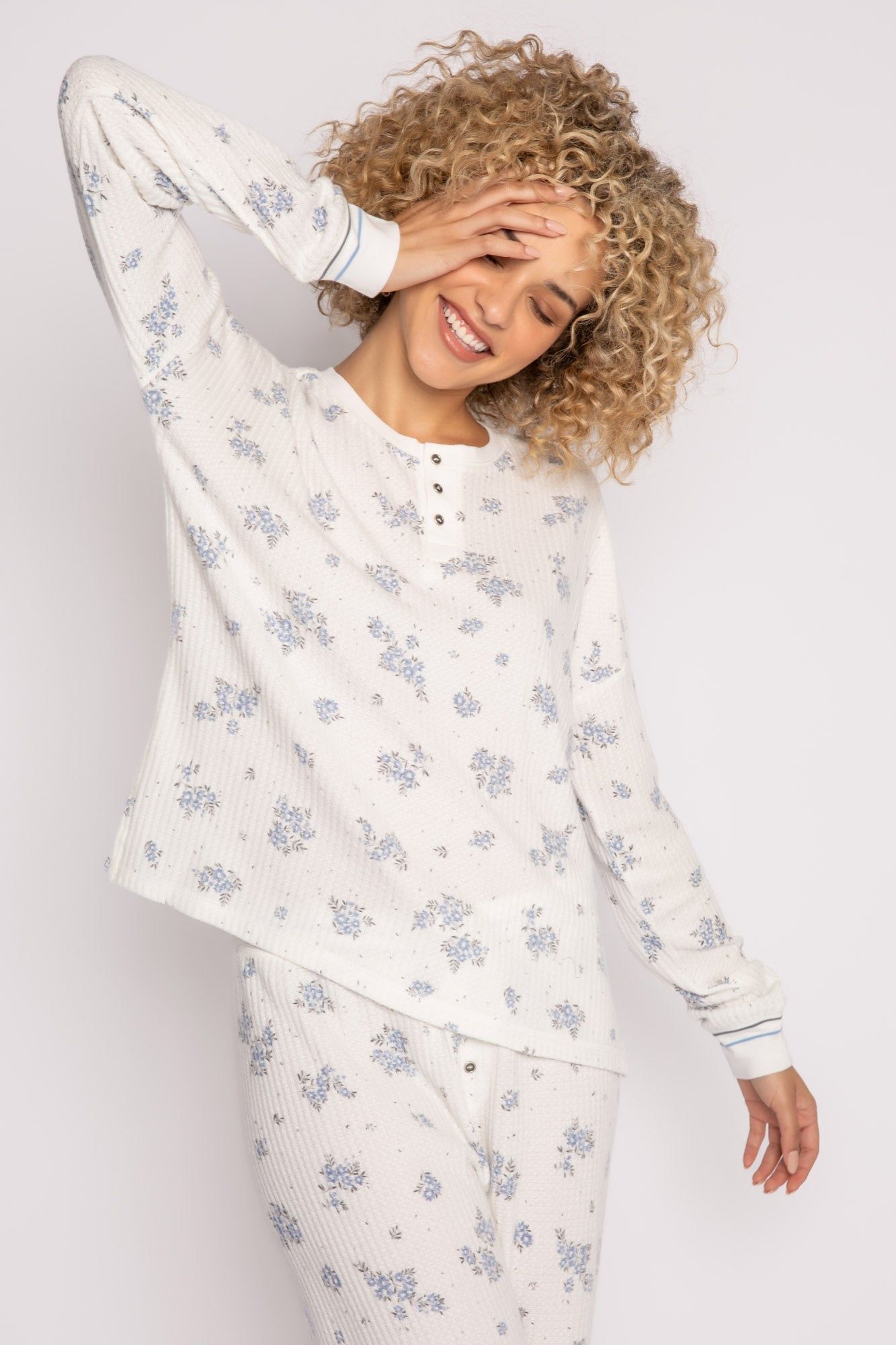 PJ Salvage Ski Jammie Classics - Ivory Floral sold by Boutique with Grace product image thumbnail 2