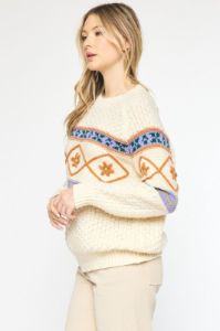 Entro Nordic Knit - Ivory sold by Boutique with Grace