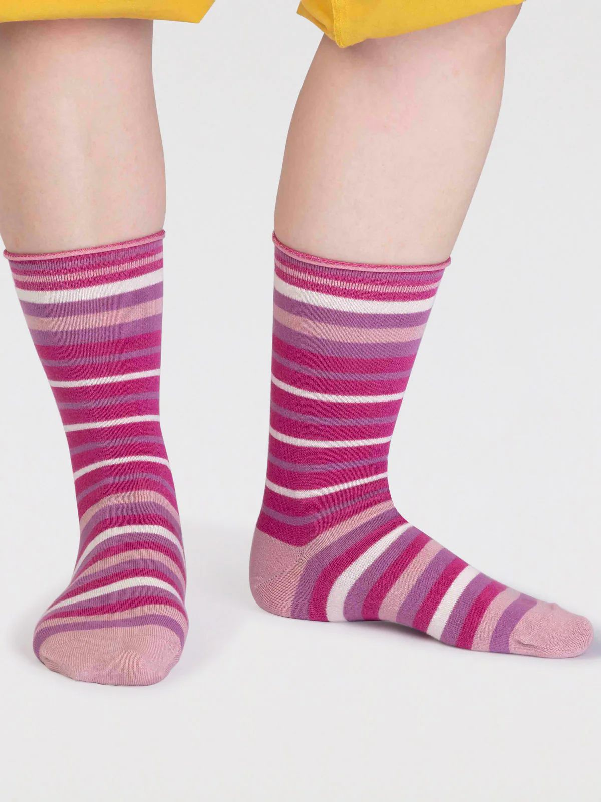 Thought Lucia Stripe Socks - Raspberry Pink sold by Boutique with Grace