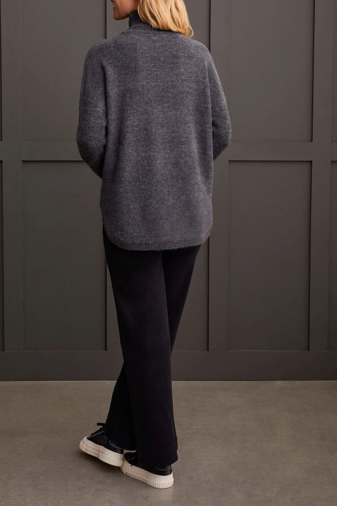 Tribal Madelaine Mock Neck Sweater - Charcoal sold by Boutique with Grace product image thumbnail 3
