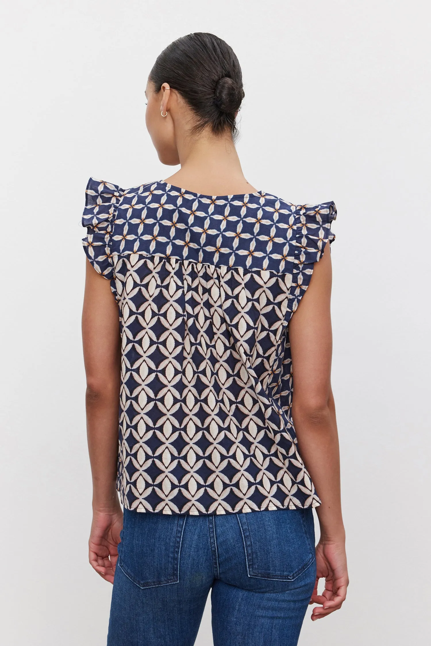 Velvet Kandra Cambric Blouse - Navy sold by Boutique with Grace product image thumbnail 3