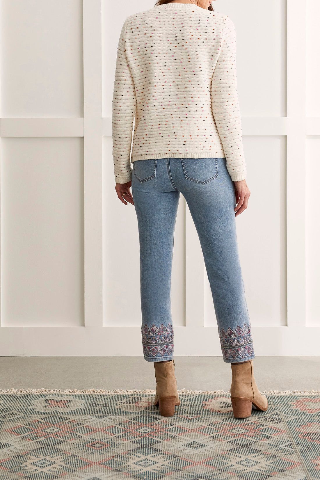 Tribal Melissa Crew Sweater - Cream Multi sold by Boutique with Grace product image thumbnail 4