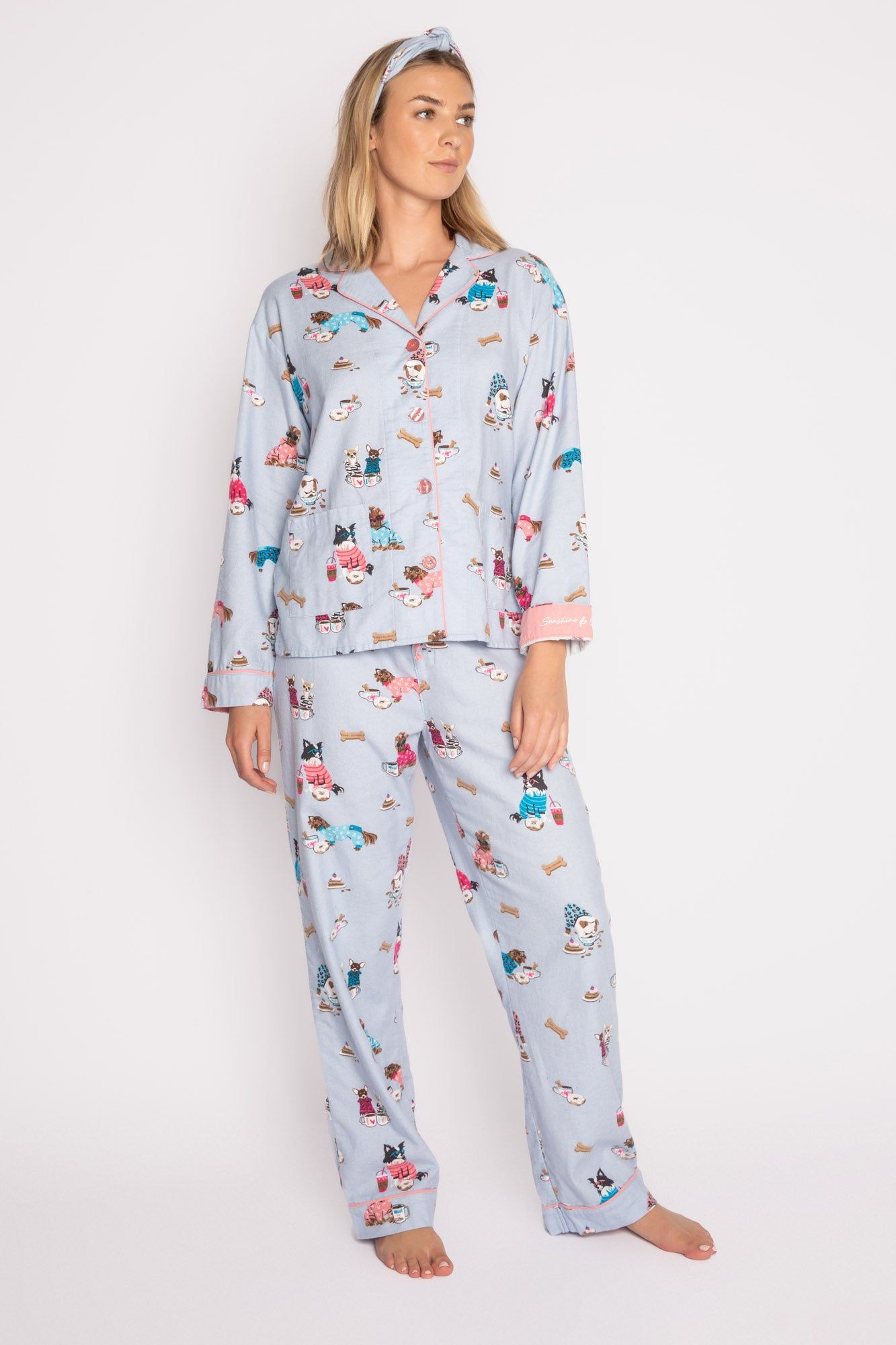 PJ Salvage Flannels - Sky Blue sold by Boutique with Grace product image thumbnail 5