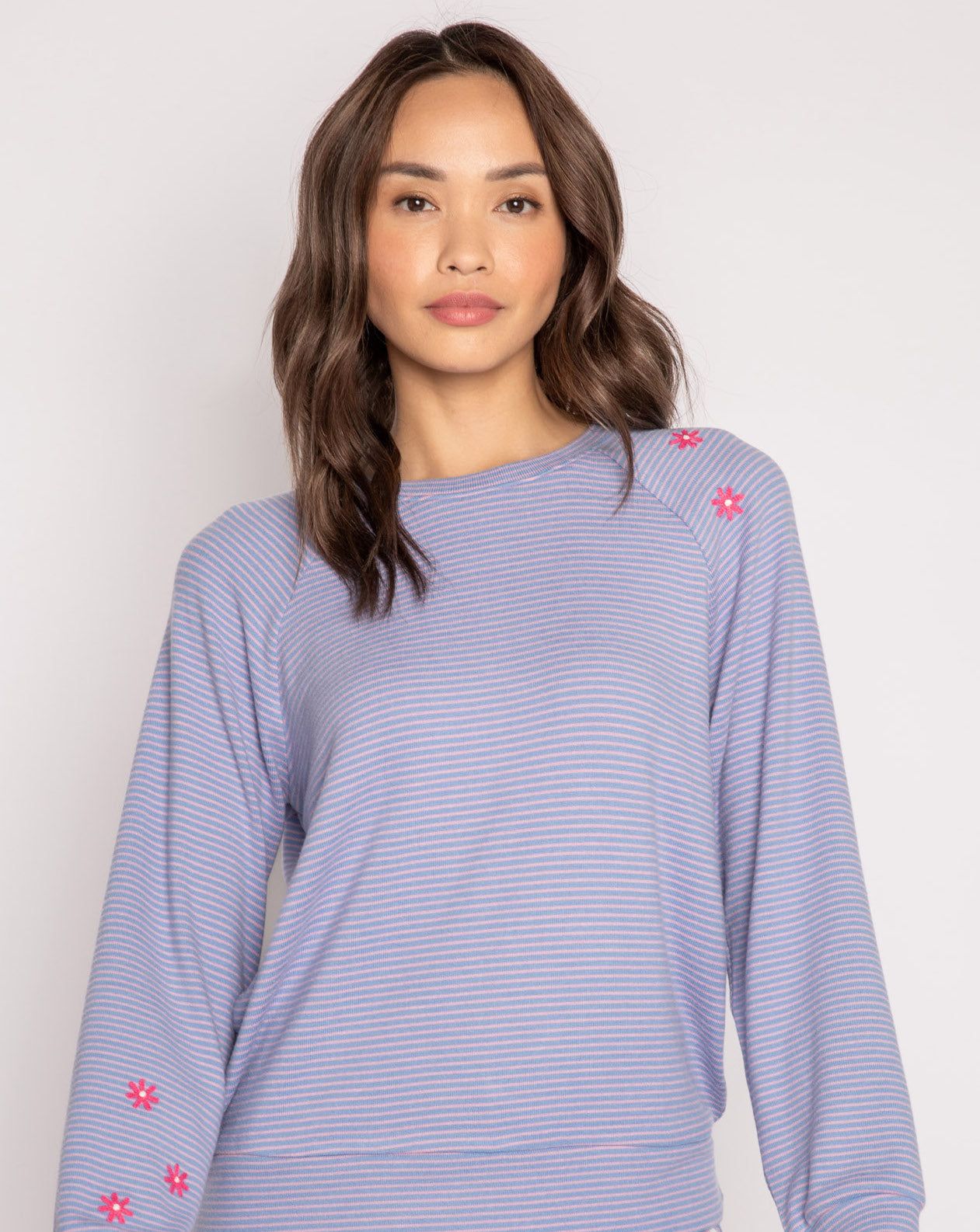 PJ Salvage Leopard Is My Happy Lounge Set - Glacier Blue sold by Boutique with Grace