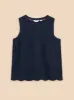 White Stuff Silvia Cut-Out Tank - French Navy sold by Boutique with Grace