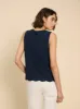 White Stuff Silvia Cut-Out Tank - French Navy sold by Boutique with Grace