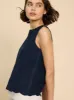 White Stuff Silvia Cut-Out Tank - French Navy sold by Boutique with Grace