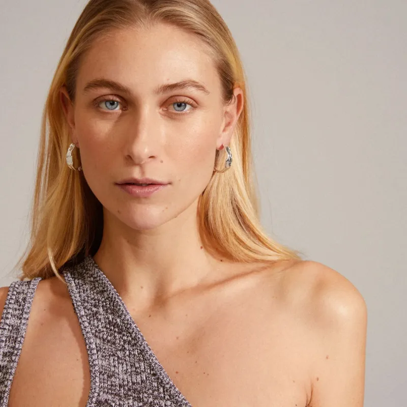 Pilgrim Julita Hoops - Silver sold by Boutique with Grace