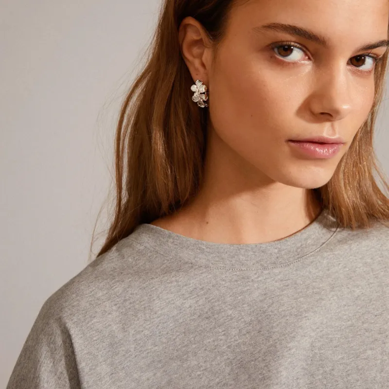 Pilgrim Echo Hoops - Silver sold by Boutique with Grace