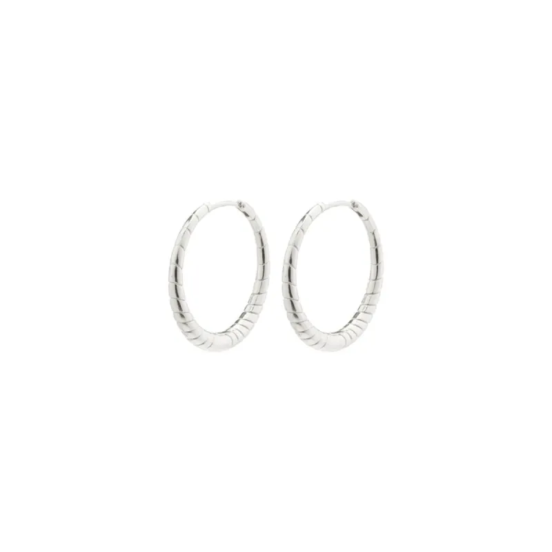 Pilgrim Euphoric Hoop Earrings - Silver sold by Boutique with Grace