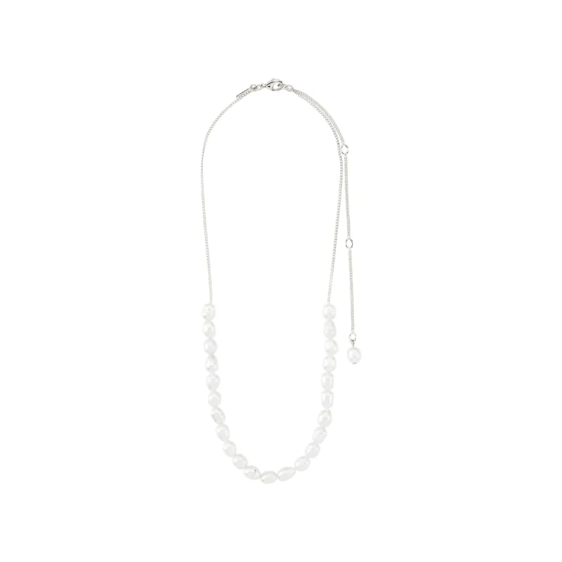 Pilgrim Berthe Pearl Necklace - Silver sold by Boutique with Grace